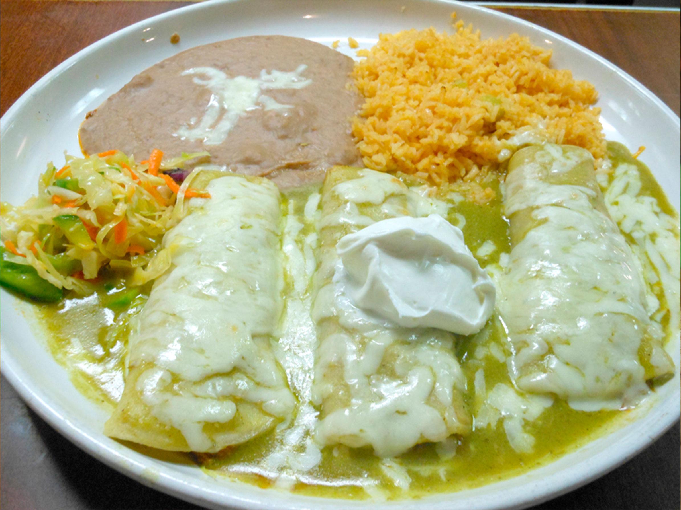 Enchiladas Suizas.