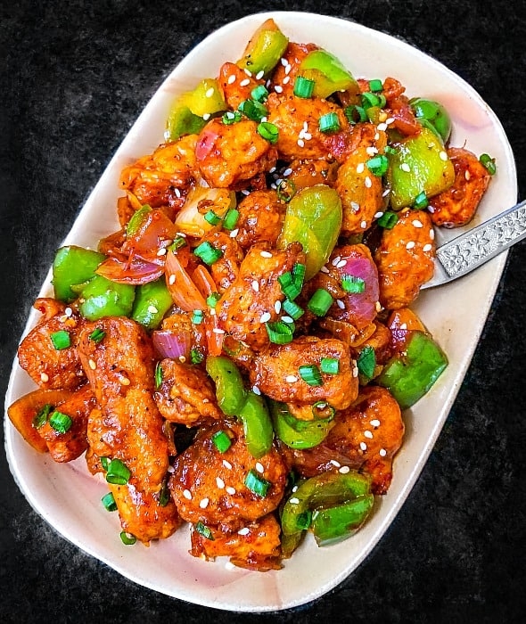 Baby Corn Manchurian.