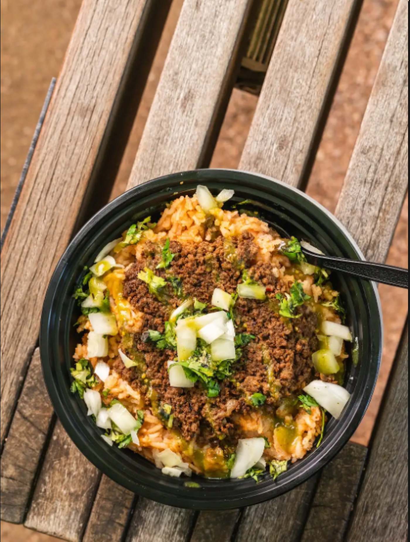 Chipotle Ground Beef Rice Bowl.