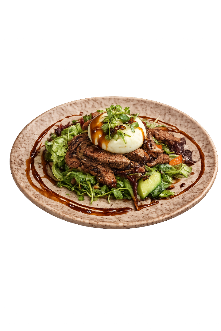 BURRATA STEAK GARDEN (GF).