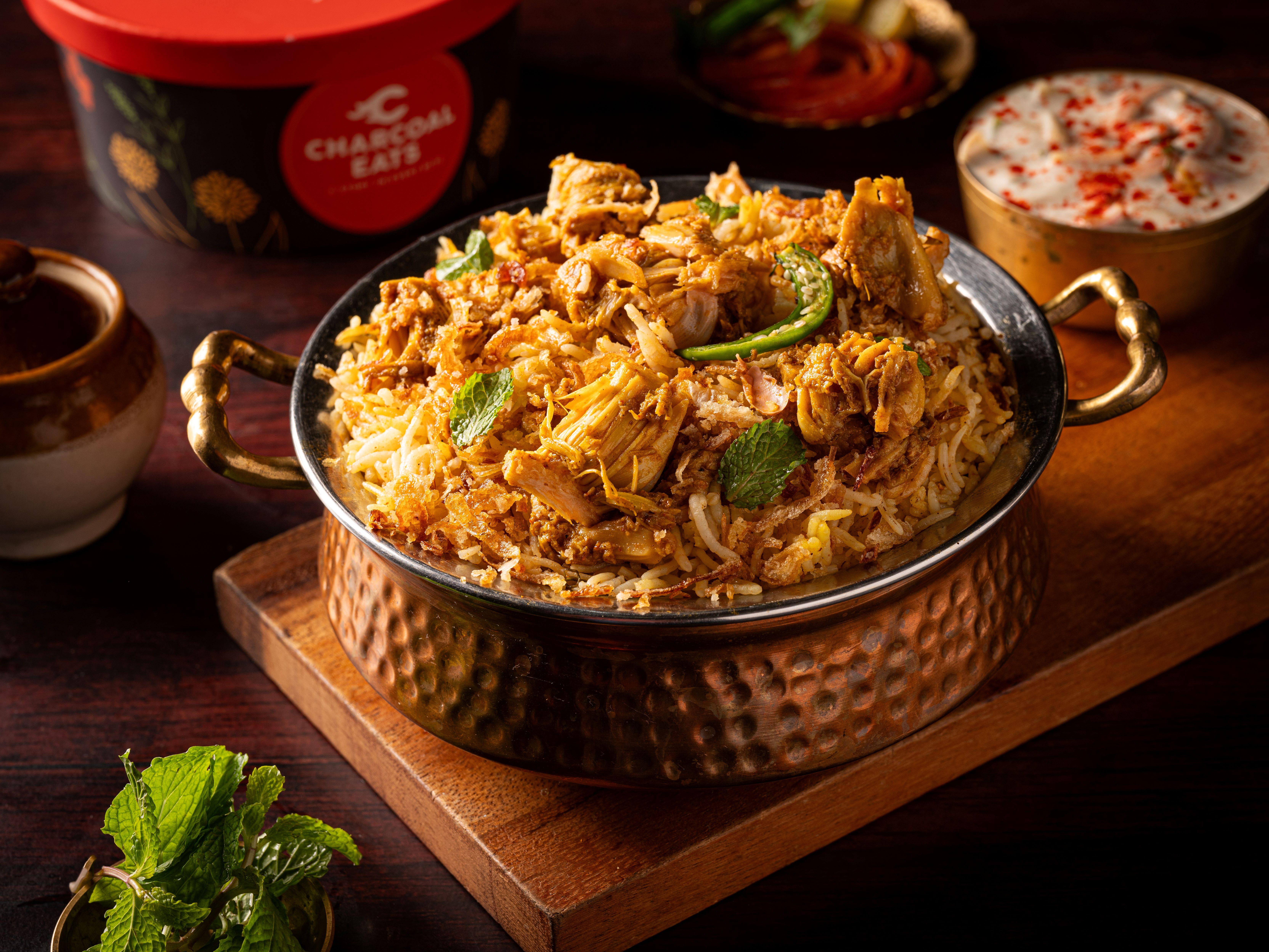 Awadhi Kathal (Jackfruit) Dum Biryani (Medium).