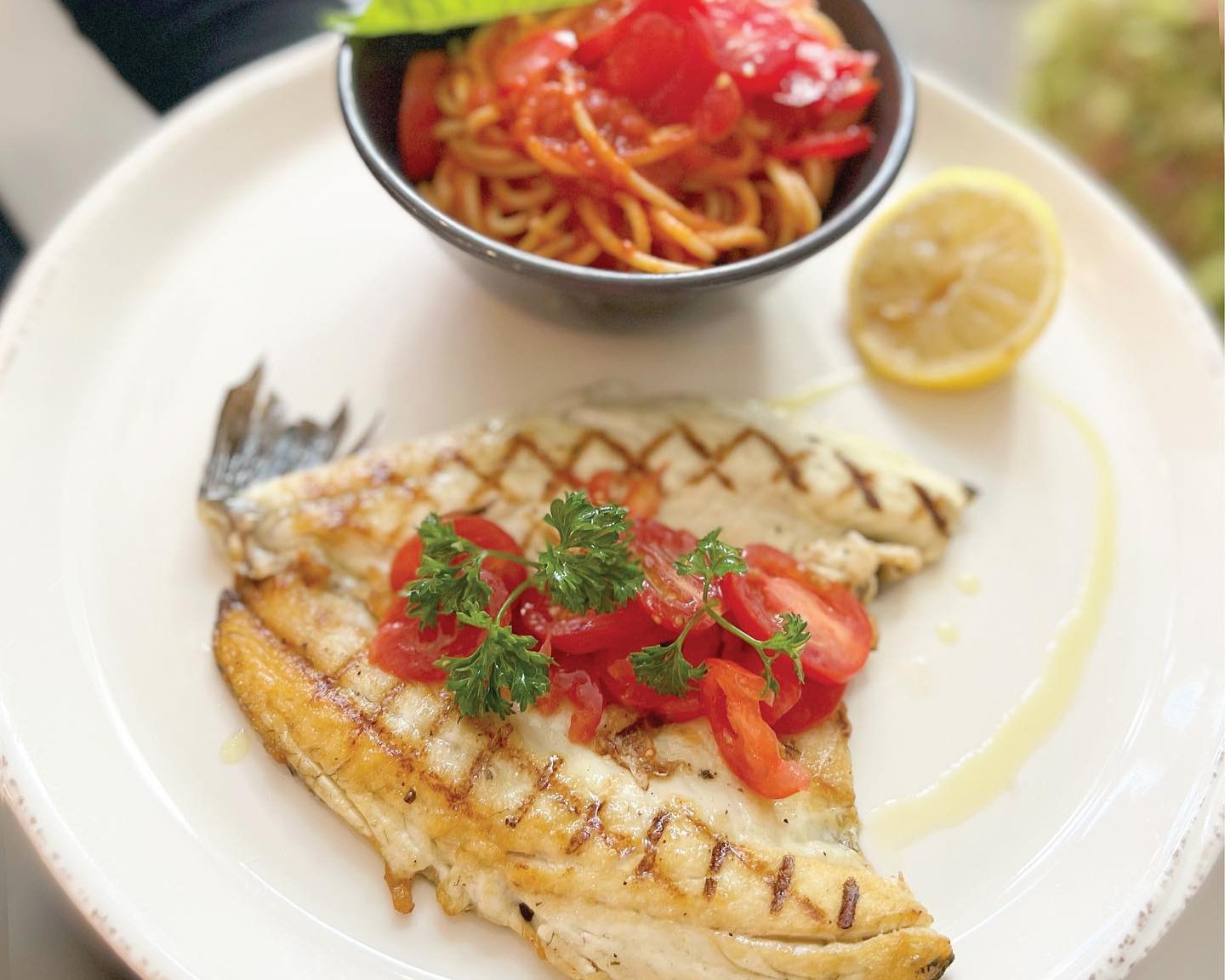 Grilled Branzino Filet.