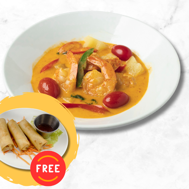 Red Curry (with FREE Chicken Spring Rolls).