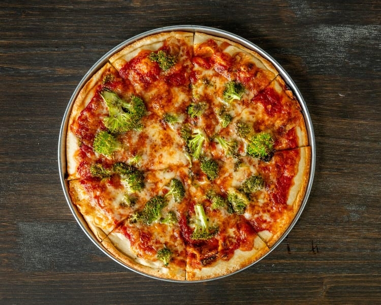 Fresh Broccoli Pizza.