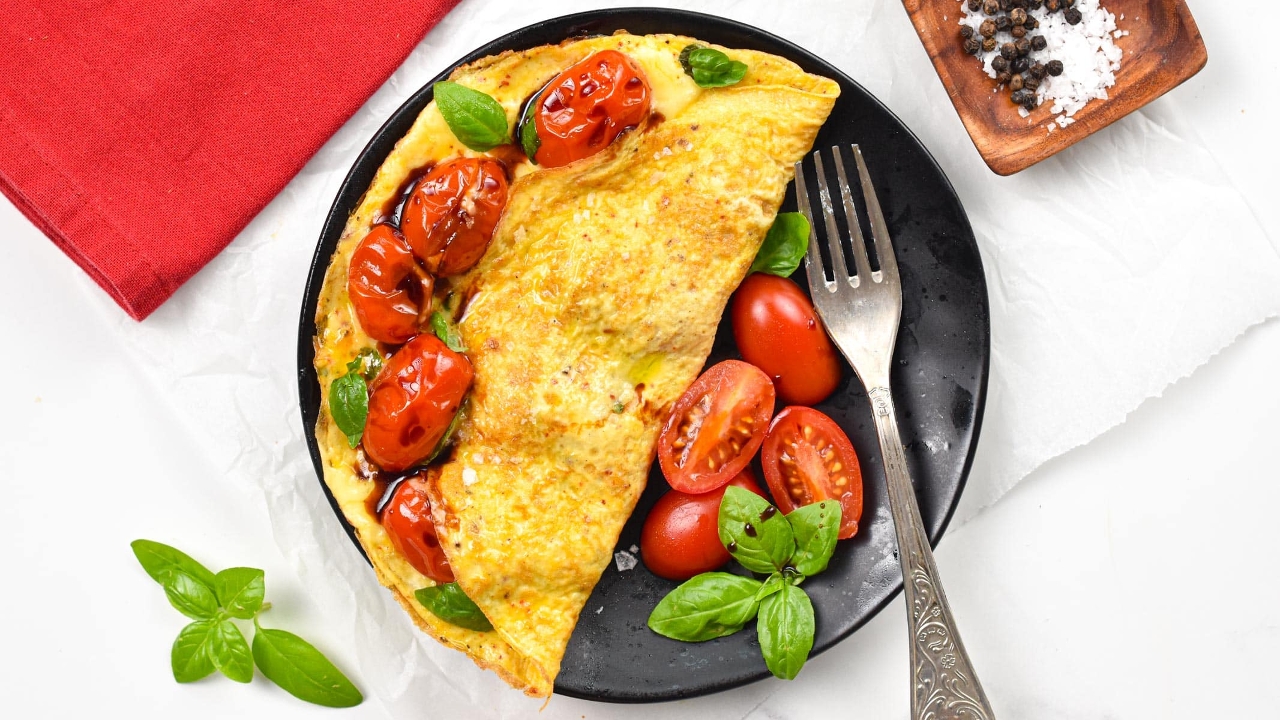 Lemon Tomato Omelette.