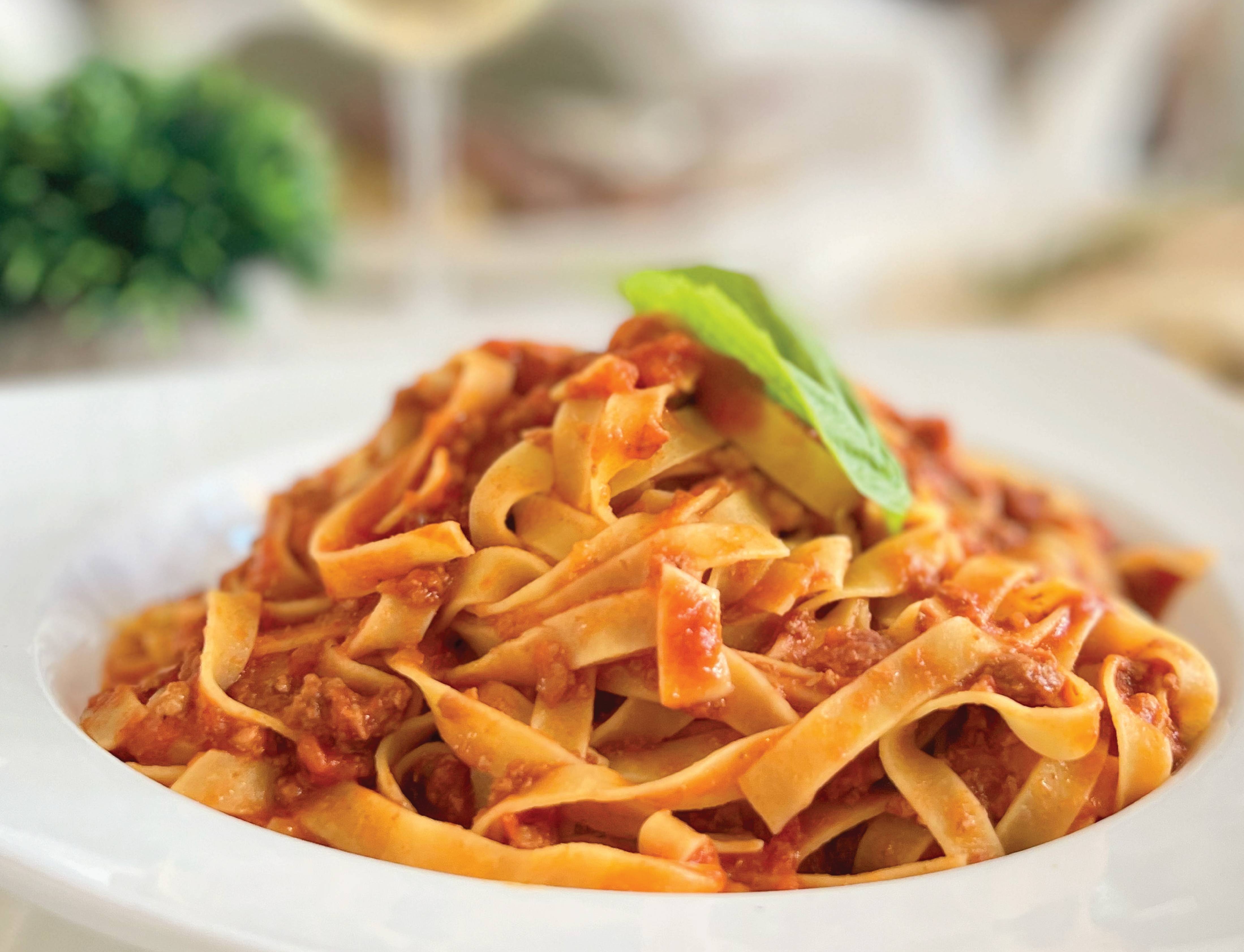 Fettuccine Bolognese.