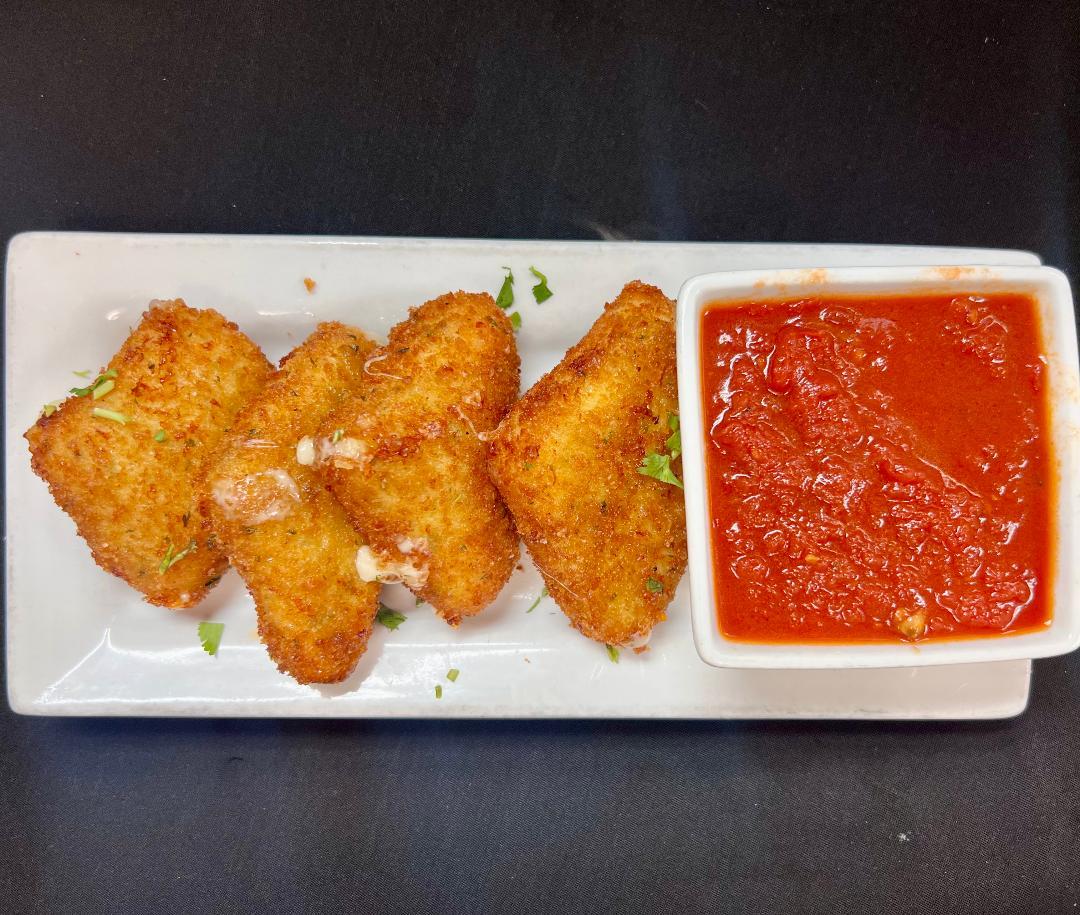 Fried Mozzarella Wedges.