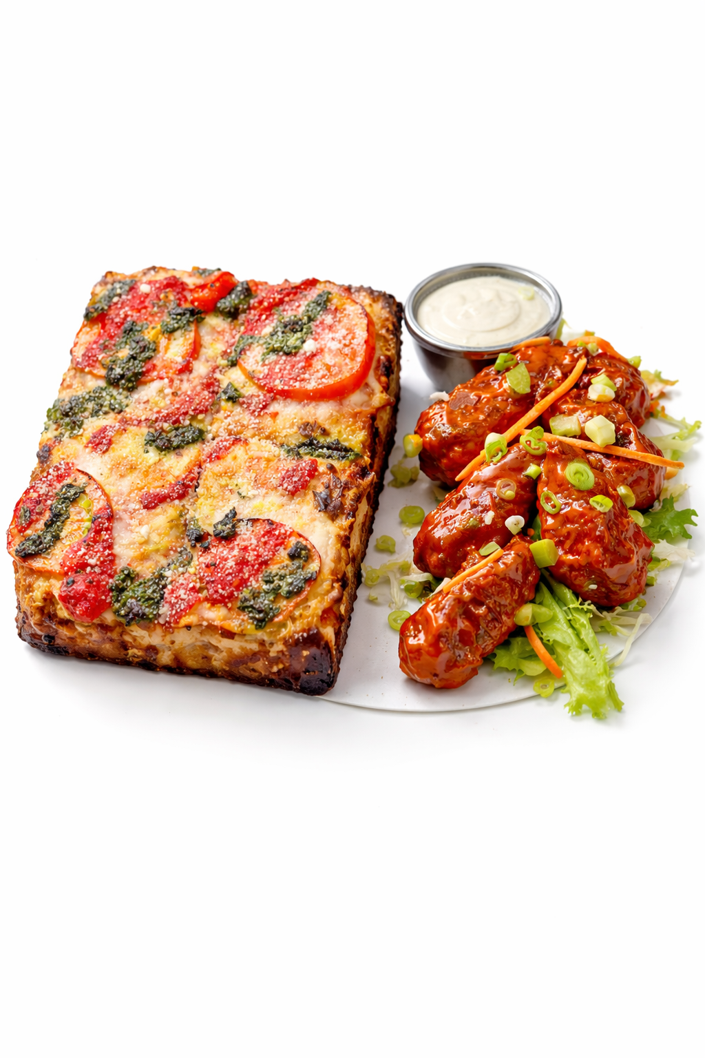 1/2 Deep Dish & Wings.