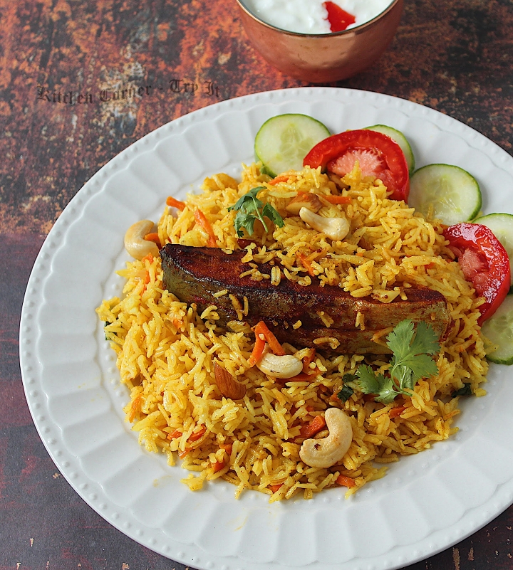 Chuka Pulav - Fish or Shrimp.