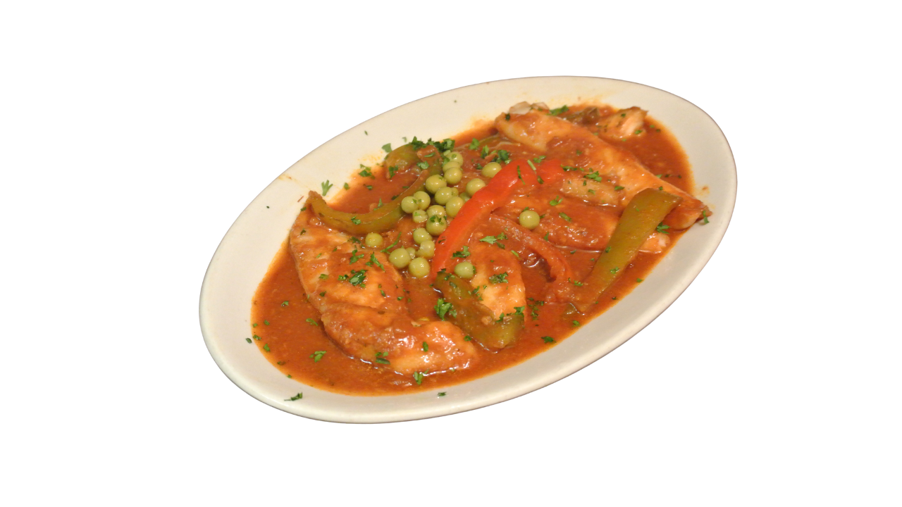 Chunks of Fish in Lobster Sauce.