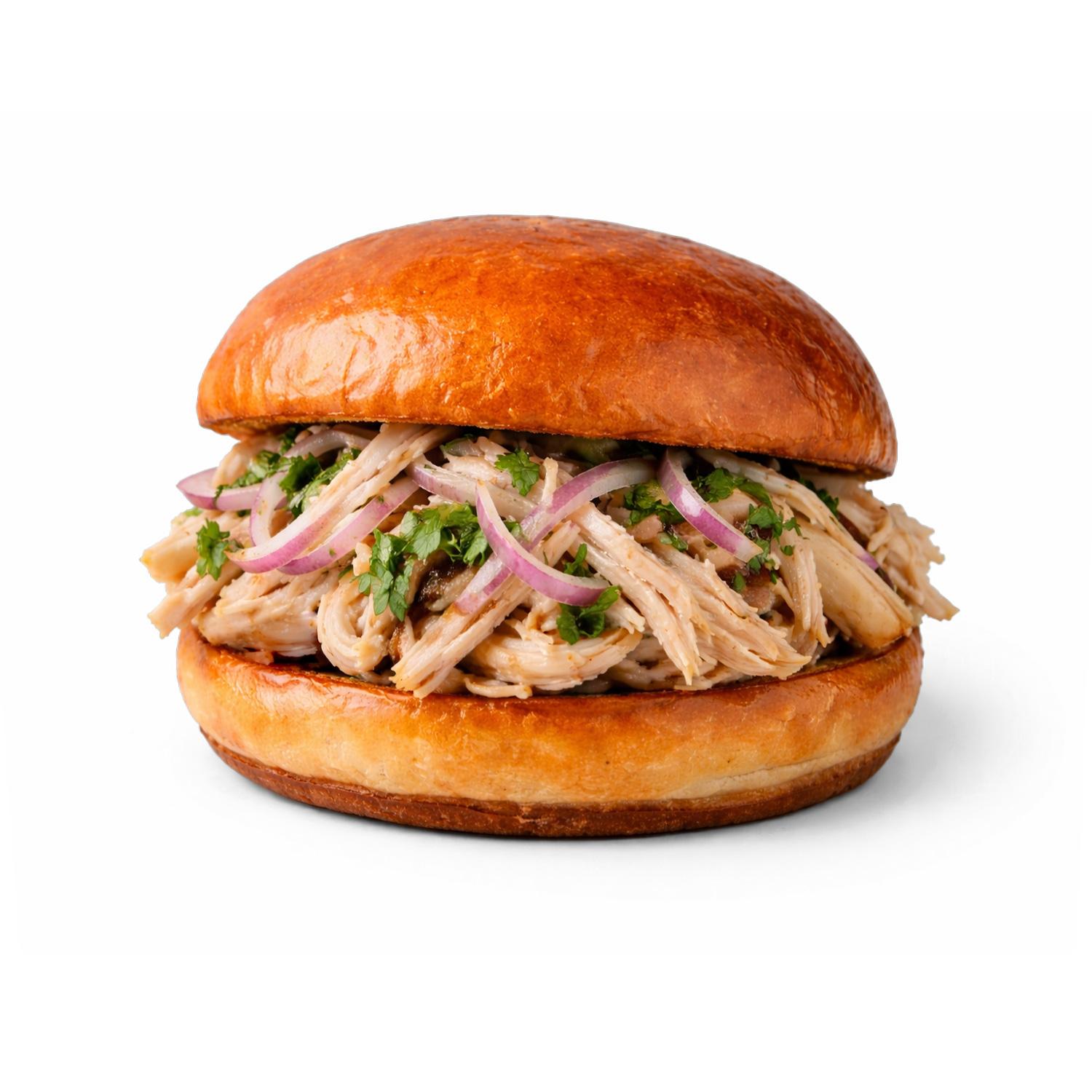 Pluma's Rotisserie Sandwich.
