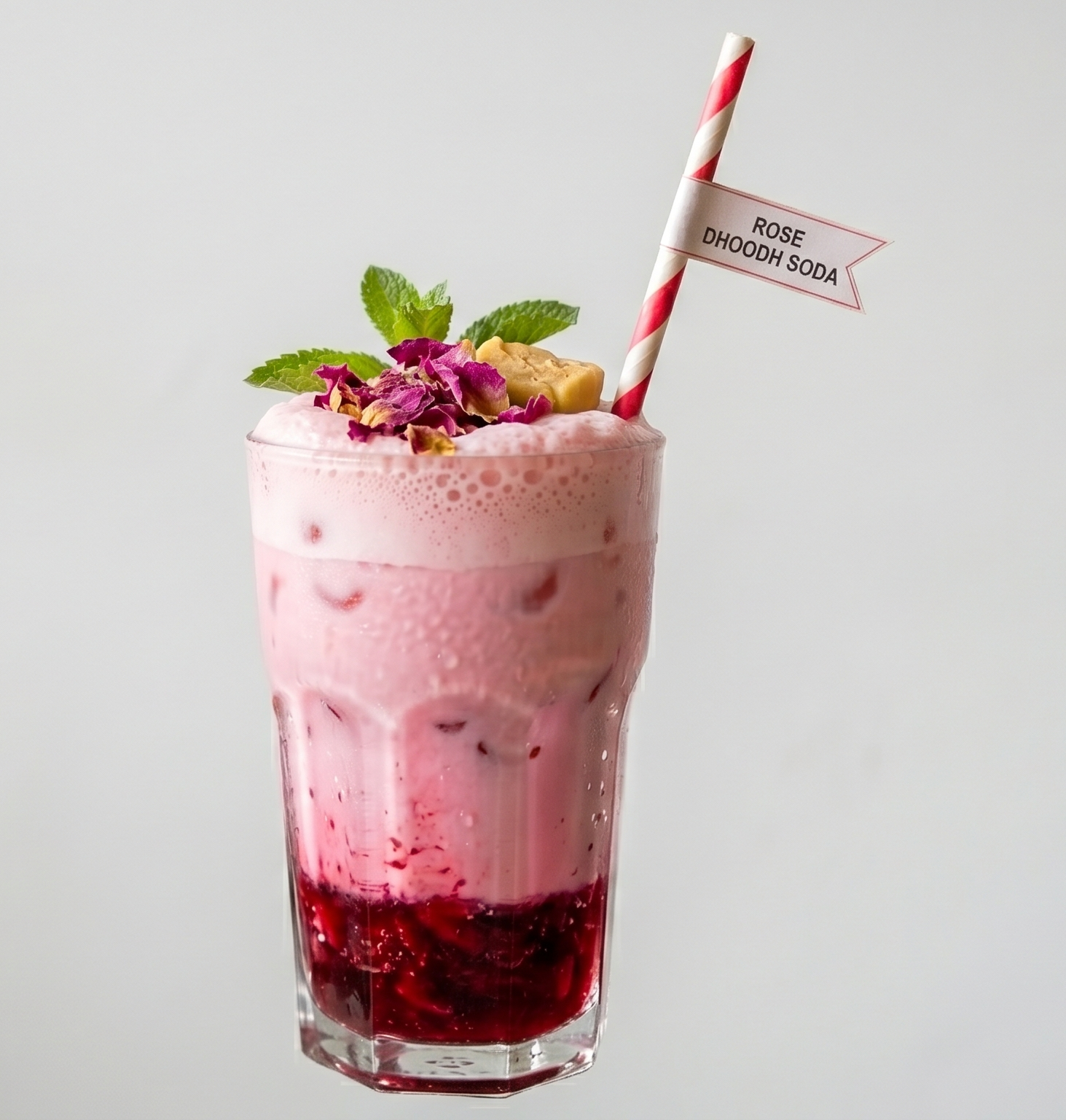 Rose Delight Dhoodh Soda.