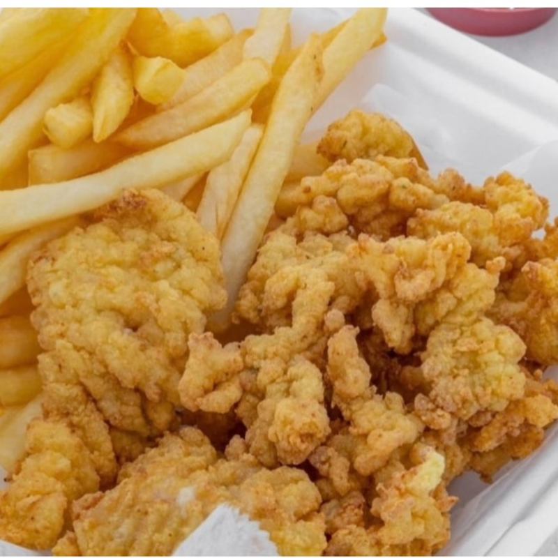 Large Fried Conch Dinner.