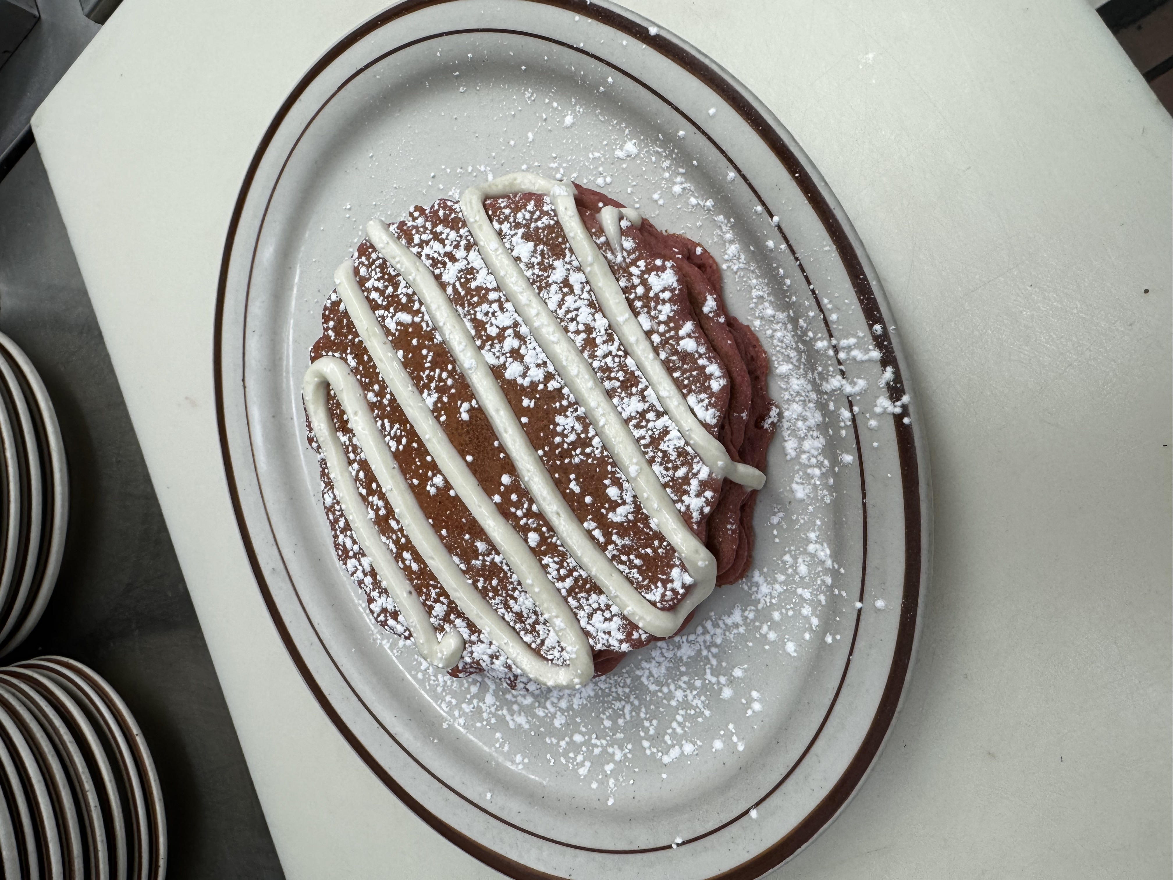 Red Velvet Pancakes.