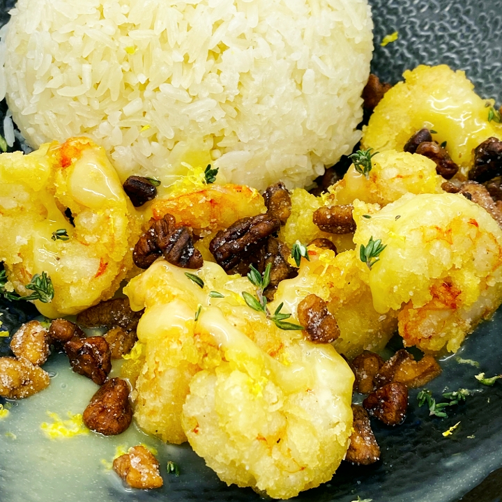 Honey Pecan Shrimp.
