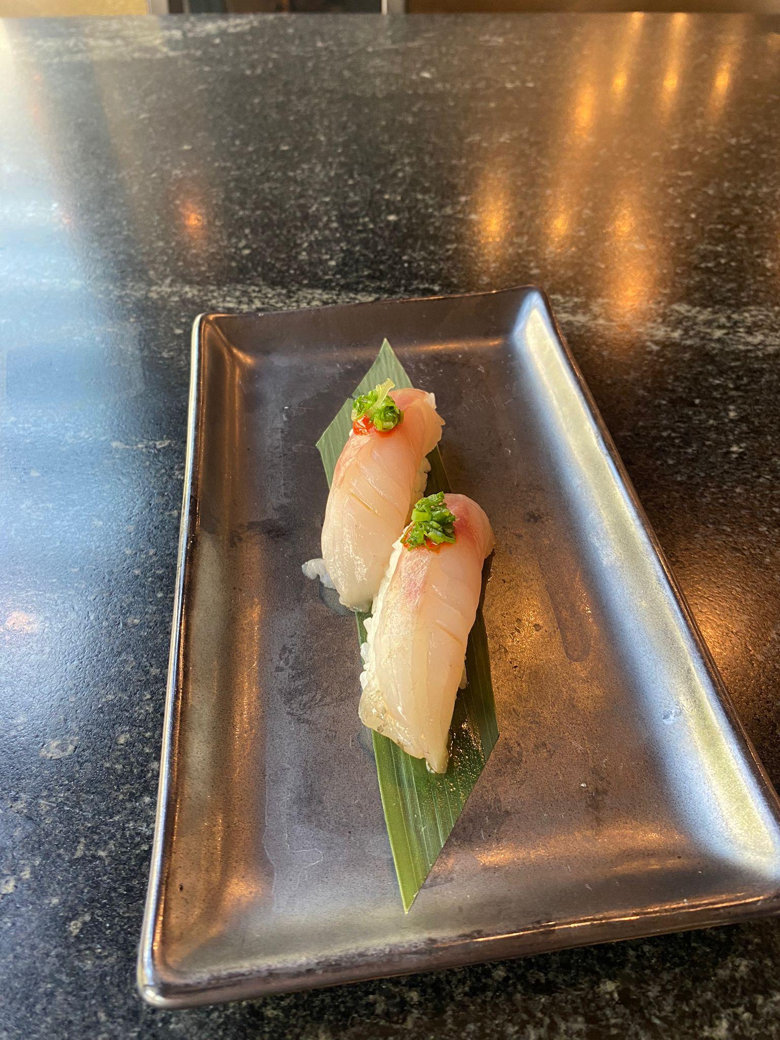Striped Bass Nigiri.
