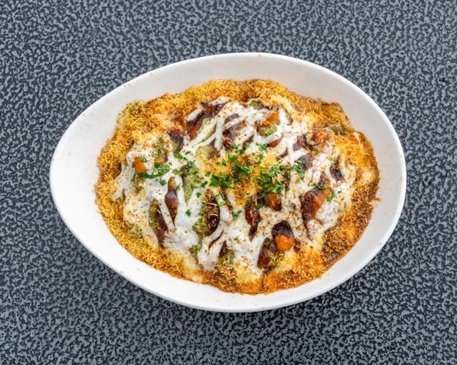 Delhi Style Samosa Chaat.