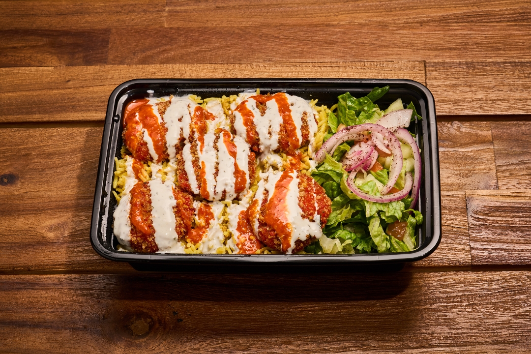 Aalo Tikki Over Rice.