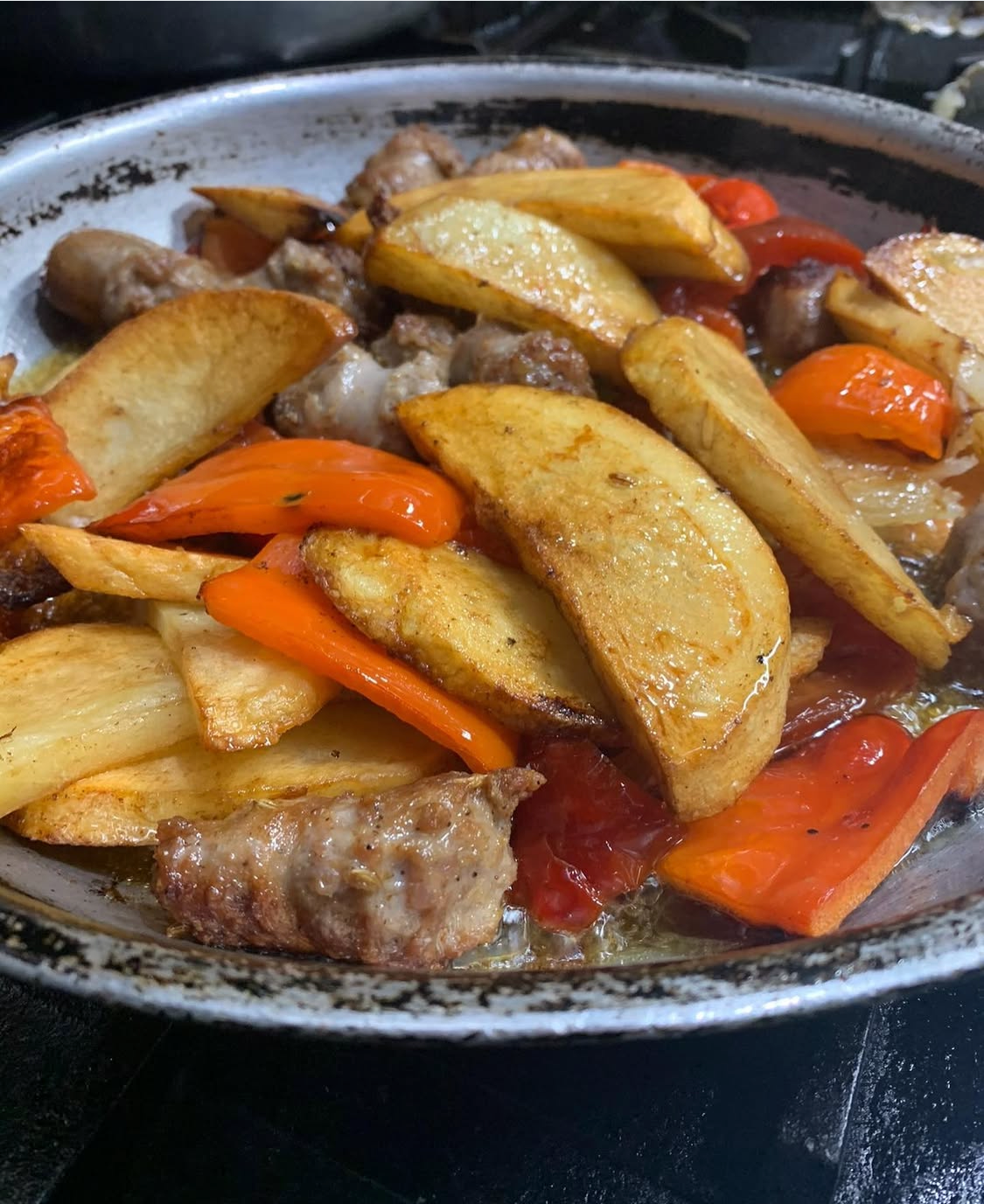 Chicken Sausage & Potatoes.