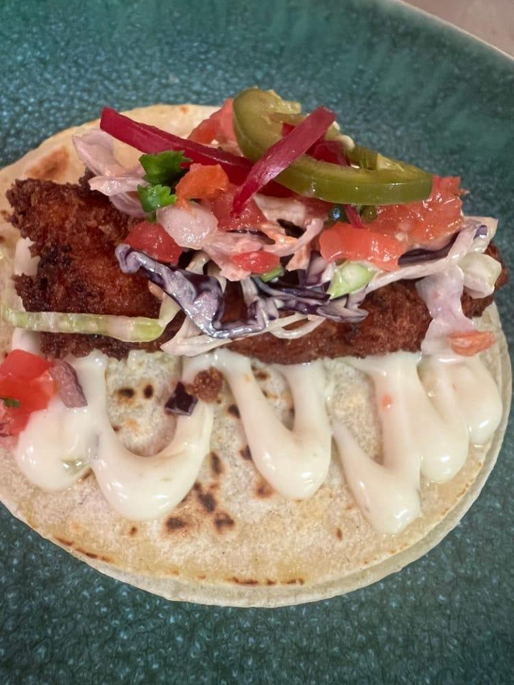 Fried Cod Fish Taco.