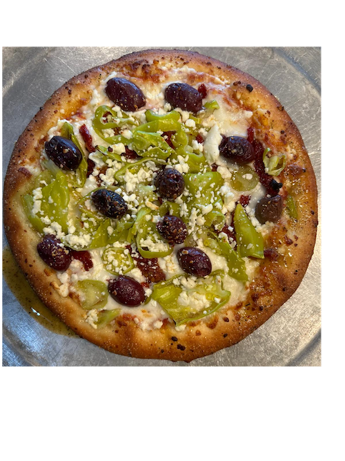 Mediterranean Veggie Pizza.