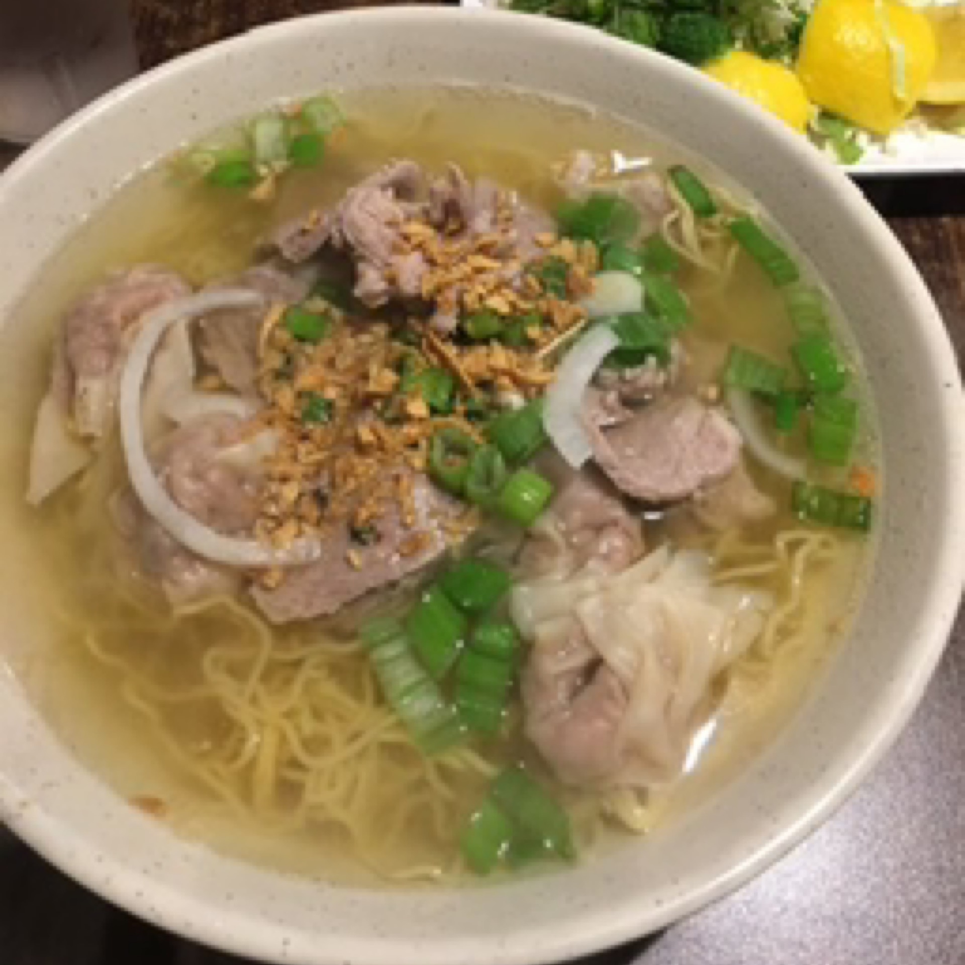12. VN wonton (pork) egg noodle soup - mì hoành thánh.