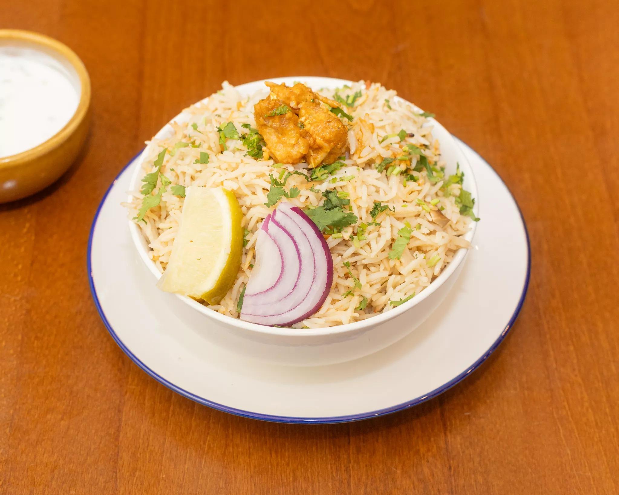 Vijayawada Boneless Chicken Pulav.