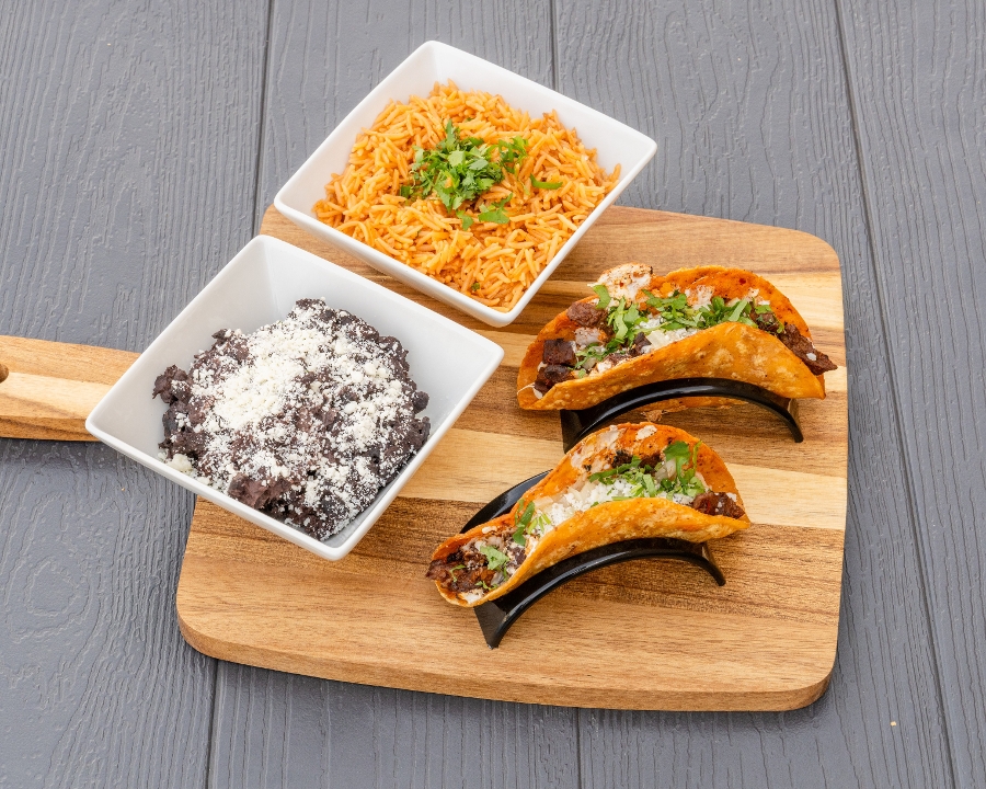 Crispy Melt Taco Plate.