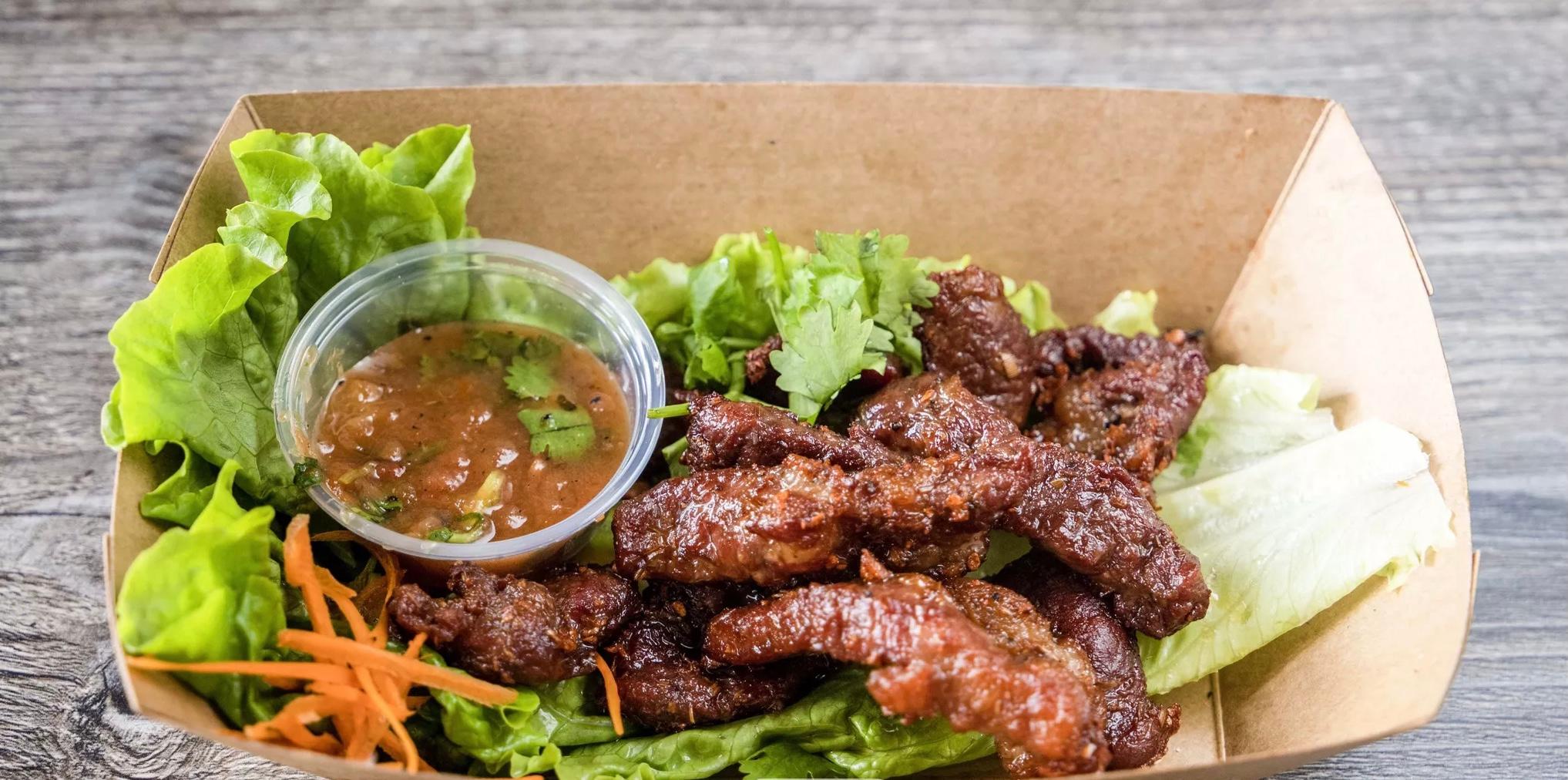 Beef jerky ( seen lod) W/sticky rice.