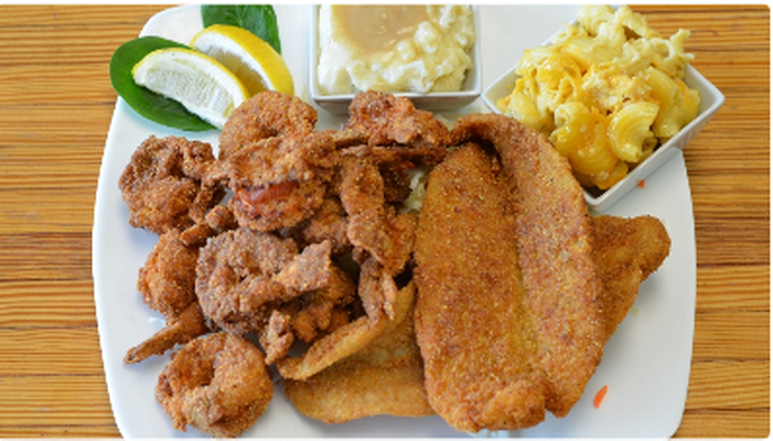CATFISH & SHRIMP COMBO.