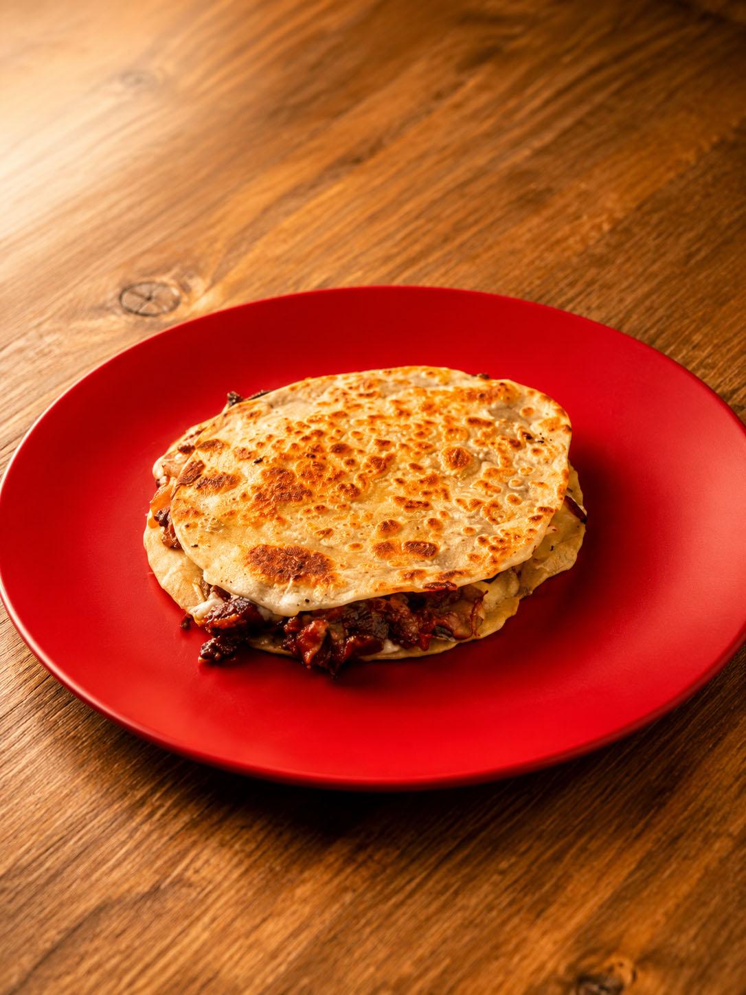 Chicharron Quesadilla.