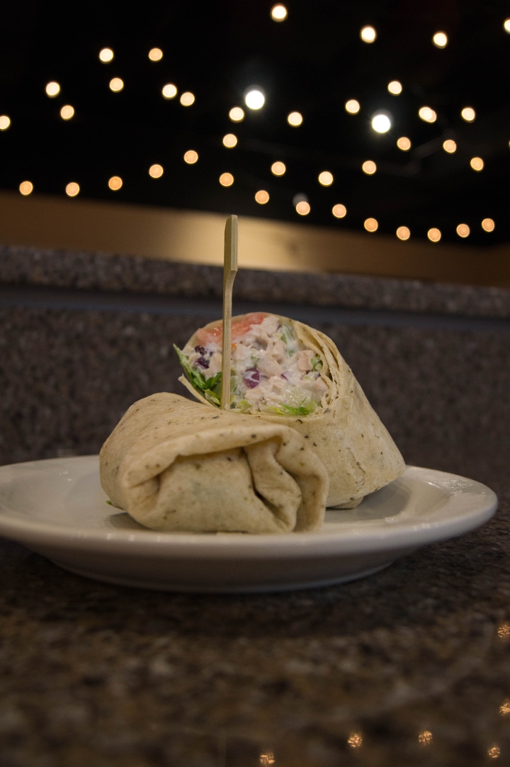 Homemade Chicken Salad Wrap.