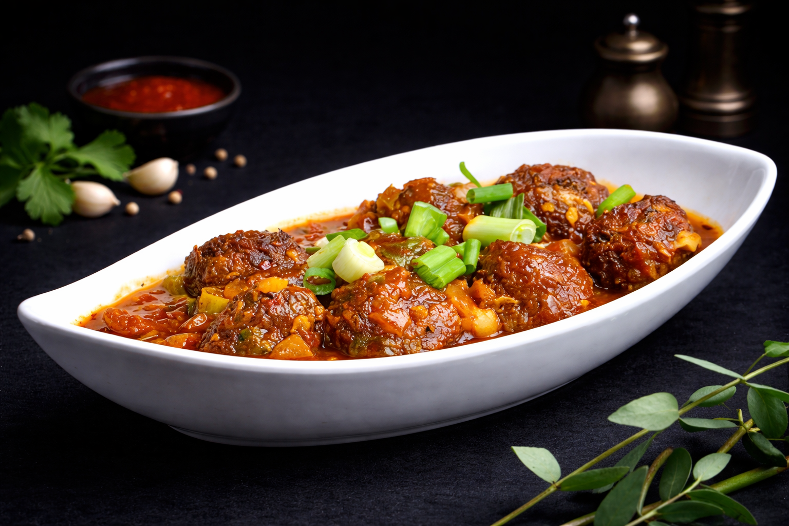 Veg Ball Manchurian (Sauce).