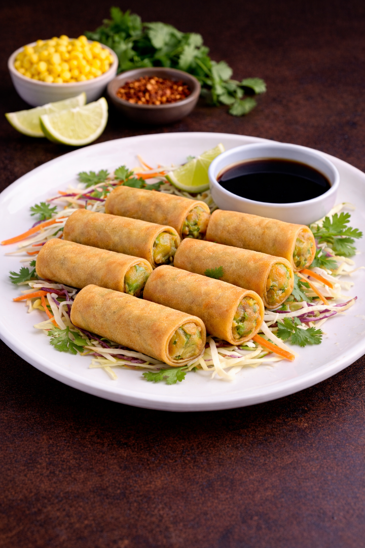 Veg Spring Rolls (6 pcs).