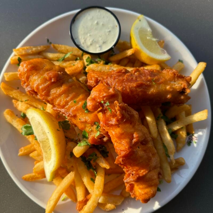 IPA Beer Battered Fish & Chips.
