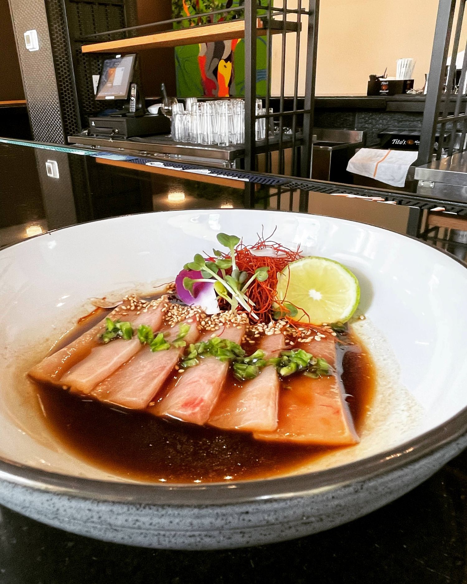 Hamachi Crudo.