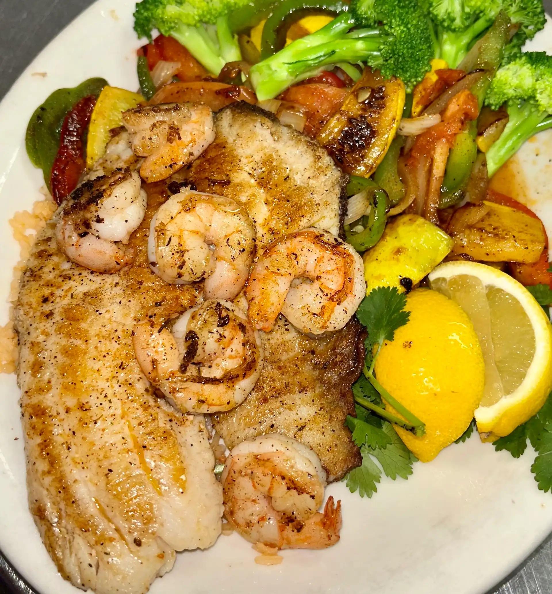 Tilapia & Shrimp.