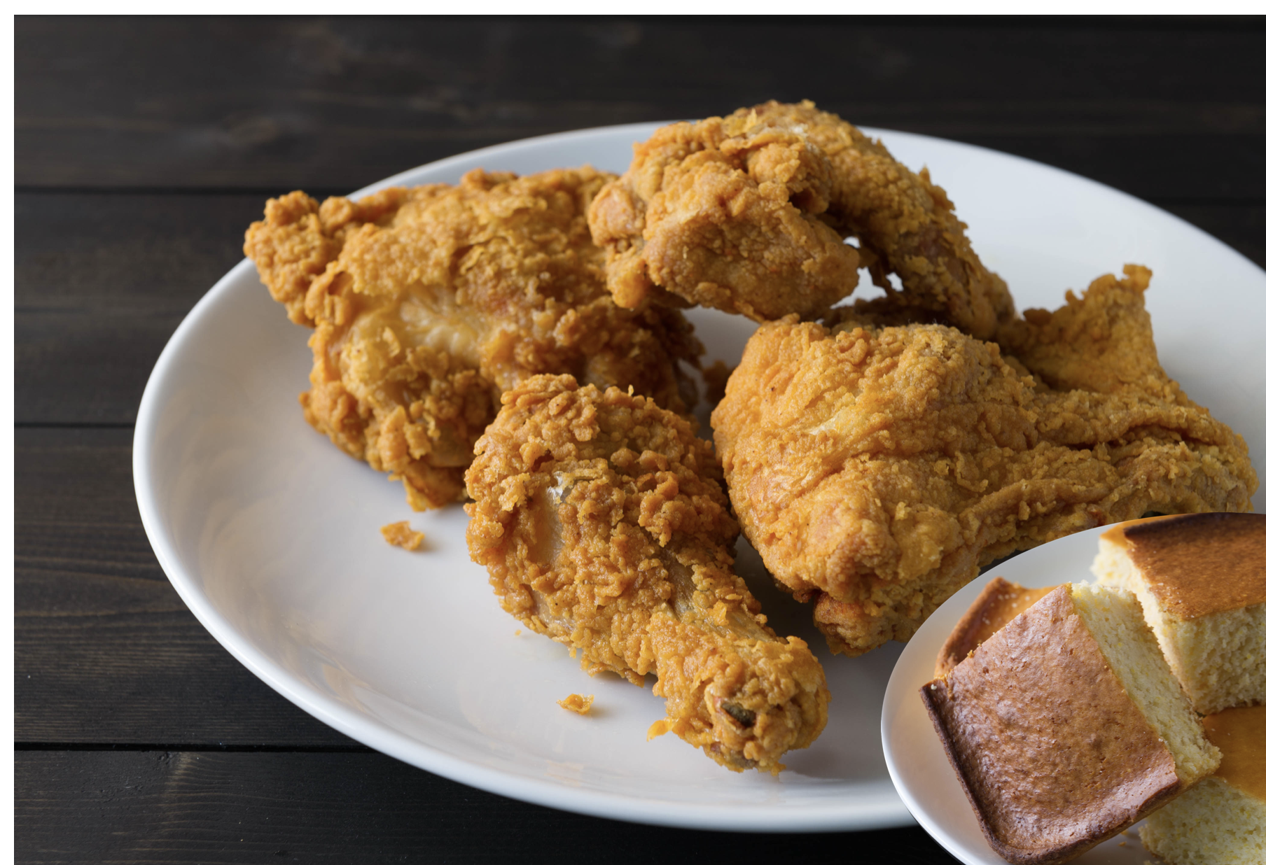 3pc Leg & Thigh + Cornbread.
