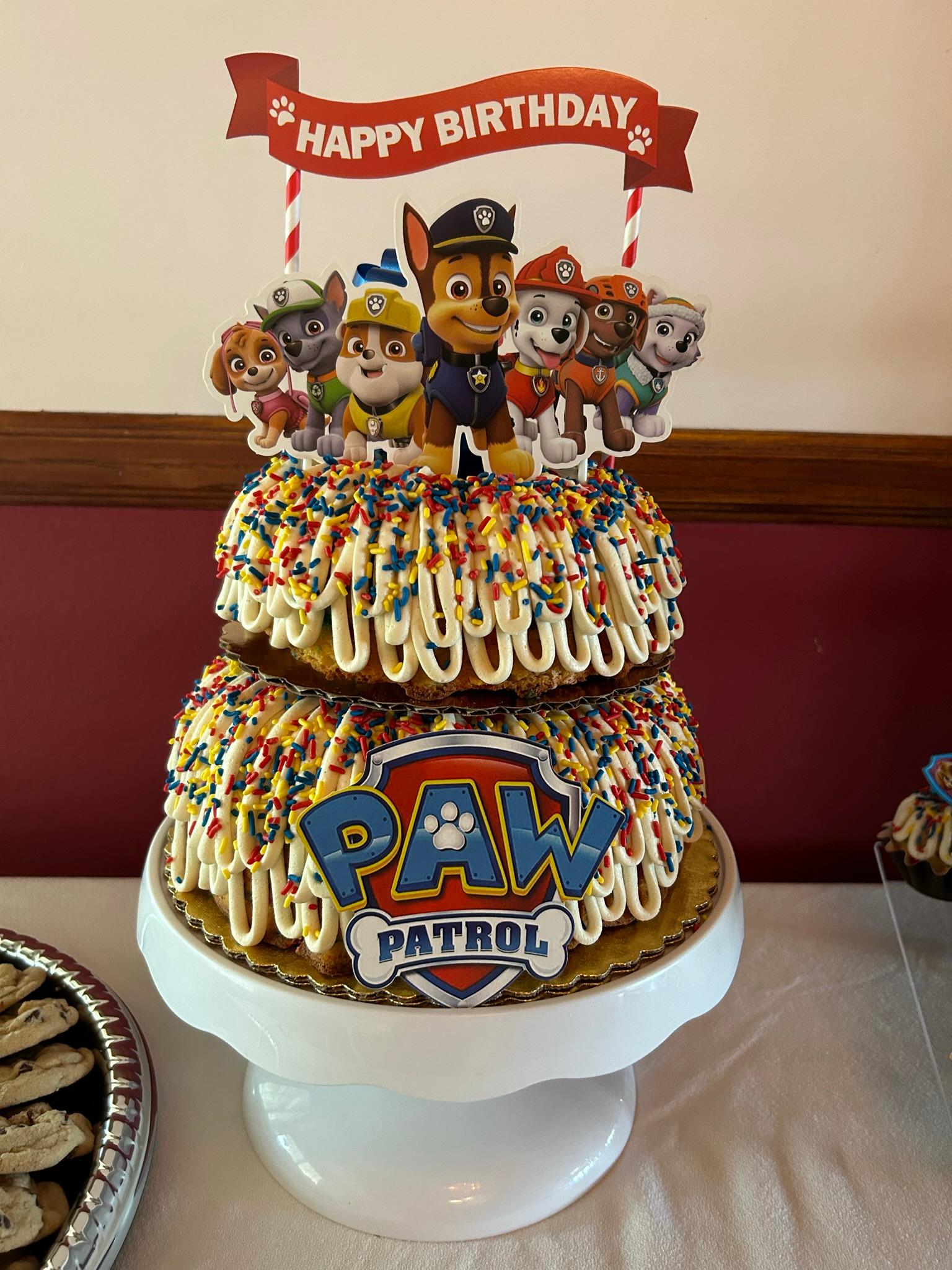 2 Tiered Confetti Vanilla Cake.