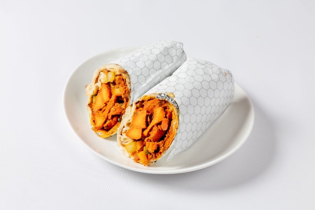 Chicken Tikka Naan Wrap.