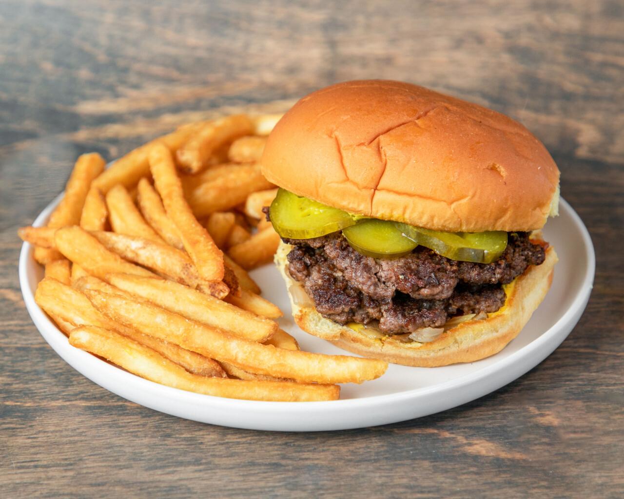 Hamburger with Fries.