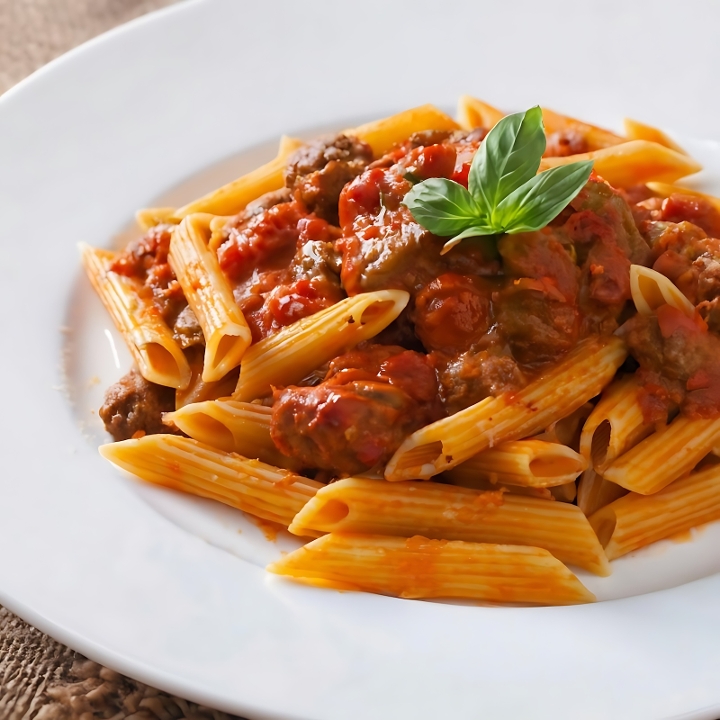 Pasta With  meat. Sauce.