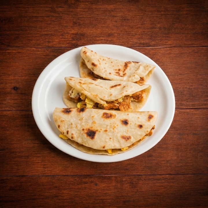 Queso guisado taco.