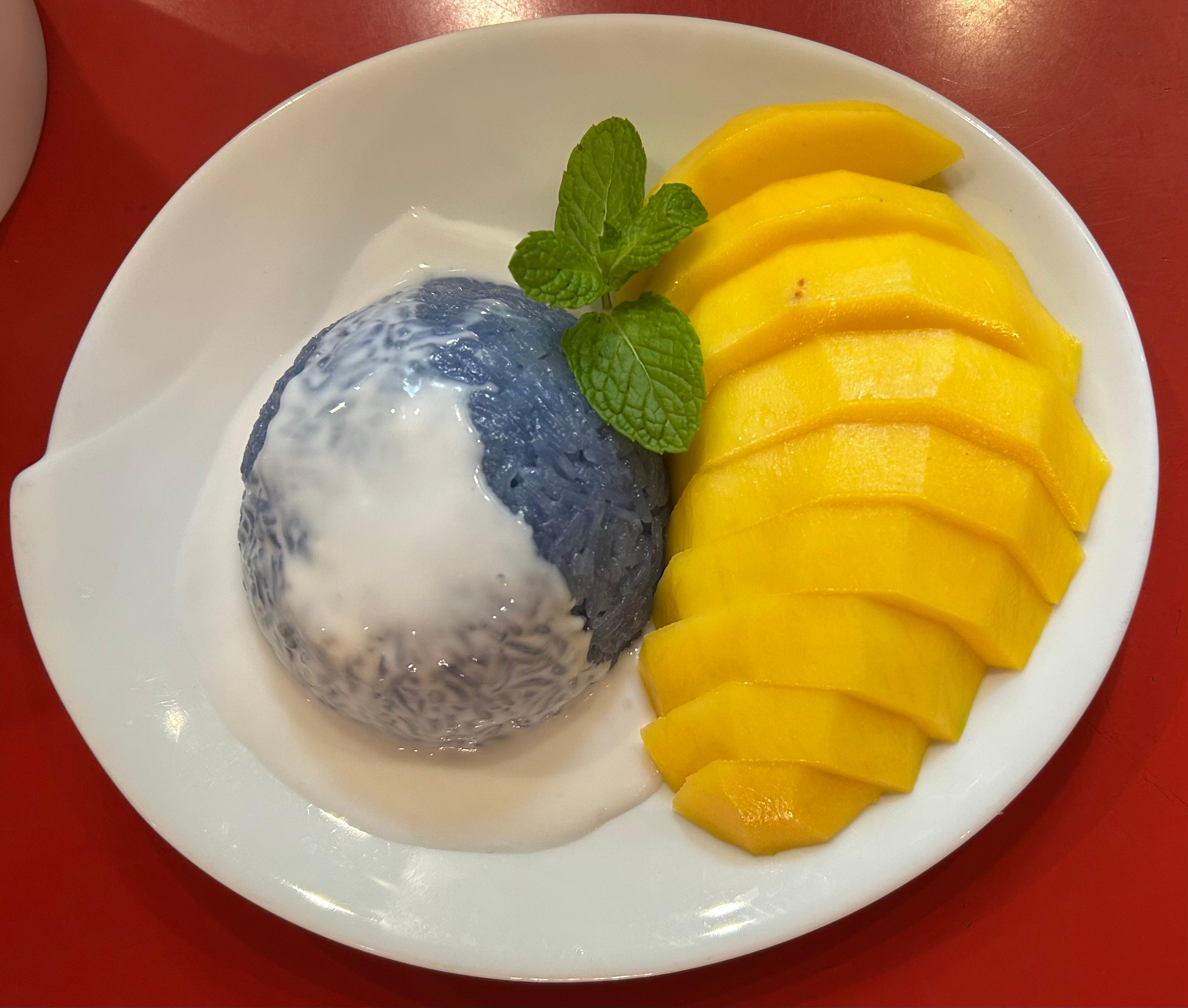 Purple Sweet Sticky Rice with Mango.