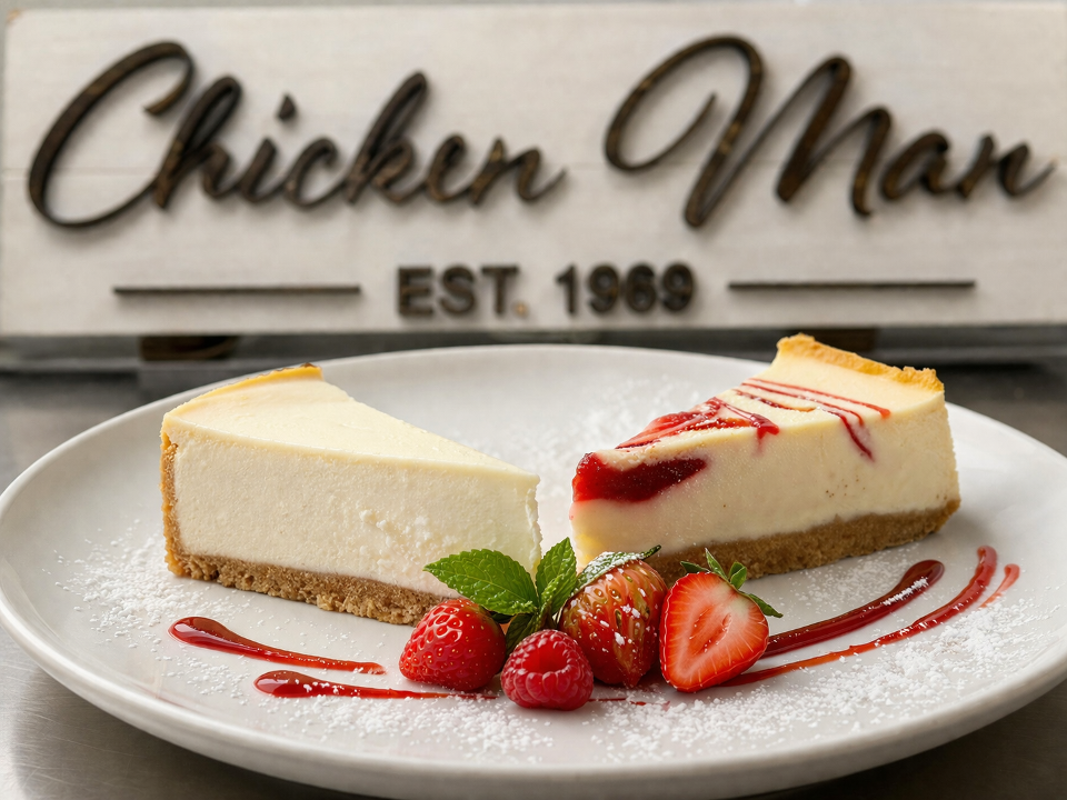 Strawberry Swirl Cheesecake.