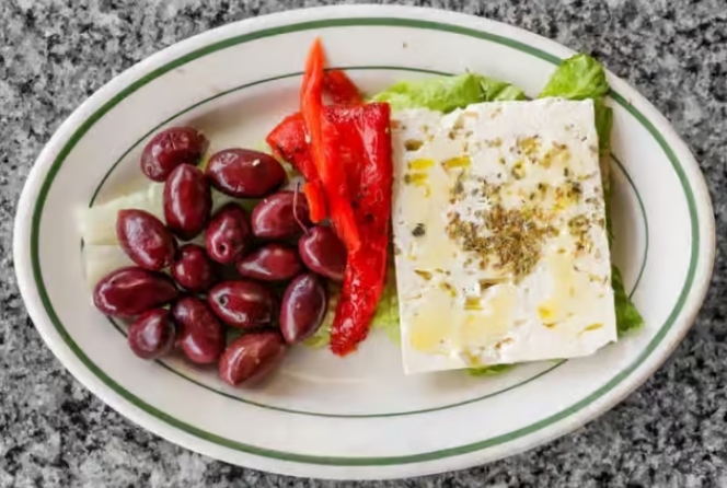 Feta Cheese & Olives.