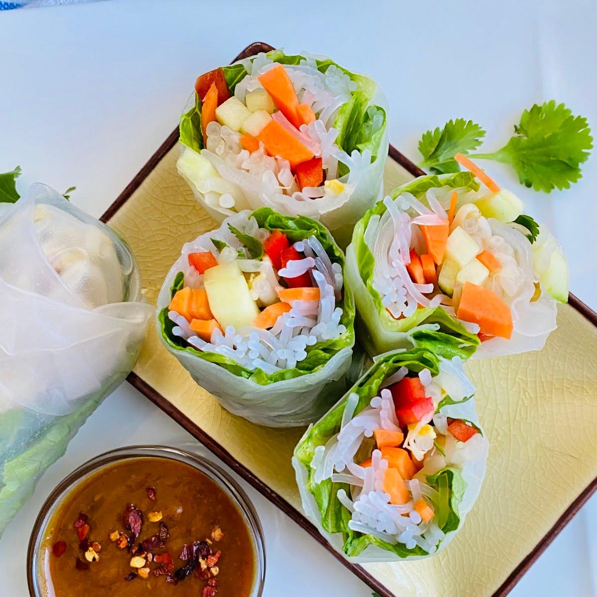 VEGGIE Spring Rolls.
