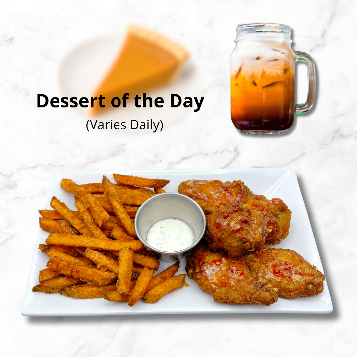 Wings & Sweet Potato Fries (Lunch Special).