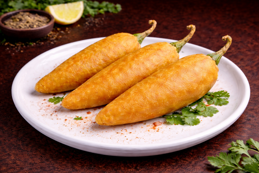 Plain Mirchi Bajji (3 pcs).