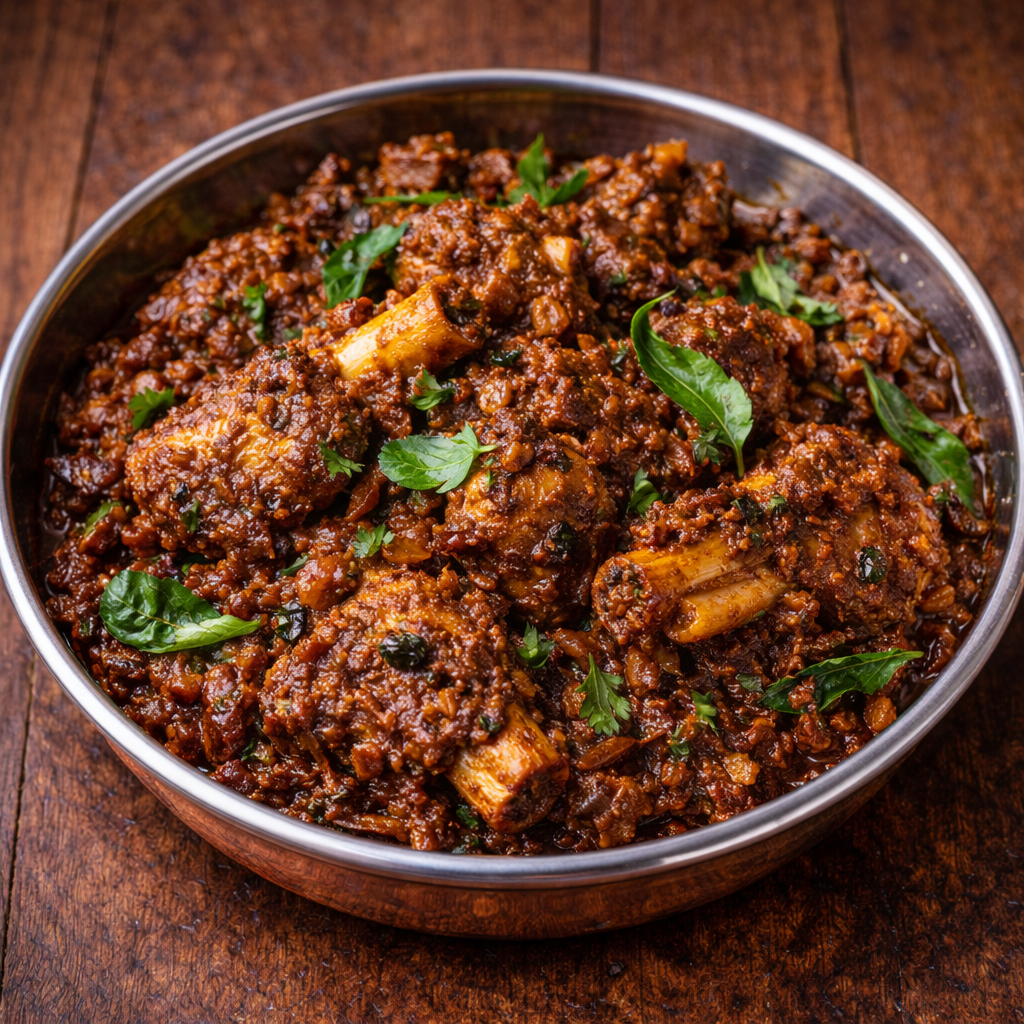 Mutton Sukka Masala.